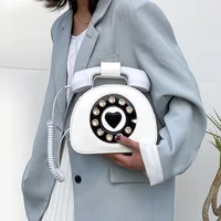 Sac à bandoulière en forme de téléphone pour femme, créatif, initié, cuir PU rétro, designer, sacs à main Sweet Girl, petit sac à main 6