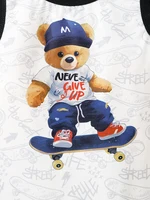 Summer Thin Boys' Baby Pullover Sleeveless Tank Top Skateboarding Bear Child Accessories 4