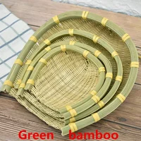 bamboo weaving basket Open bamboo sieve hand woven drying bamboo basket fruit and vegetable storage candy gift christmas basket 1