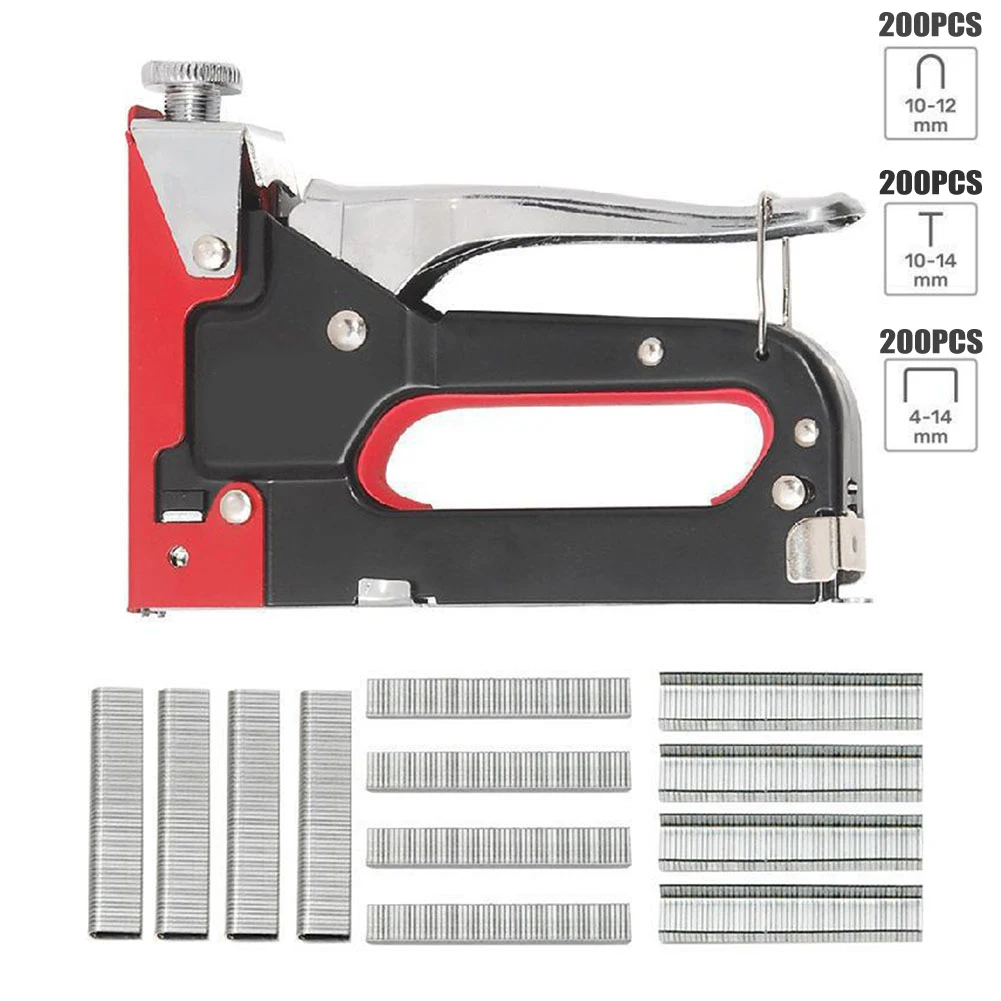 

Nail Gun DIY Furniture Construction Stapler Upholstery Staple Gun With 600 Staples Home Decor Carpentry Tools