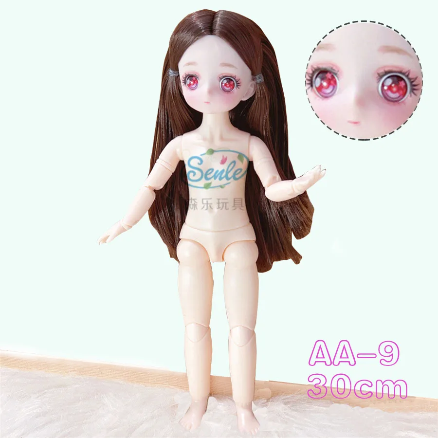 Anime 3D Augen Bjd Puppenkörper 1/6 Manga Gesicht Kugelgelenk Nude Haploid ​ Puppe mit abwechslungsreichen Haaren, Zubehör für Mädchenspielzeug – Detail 11