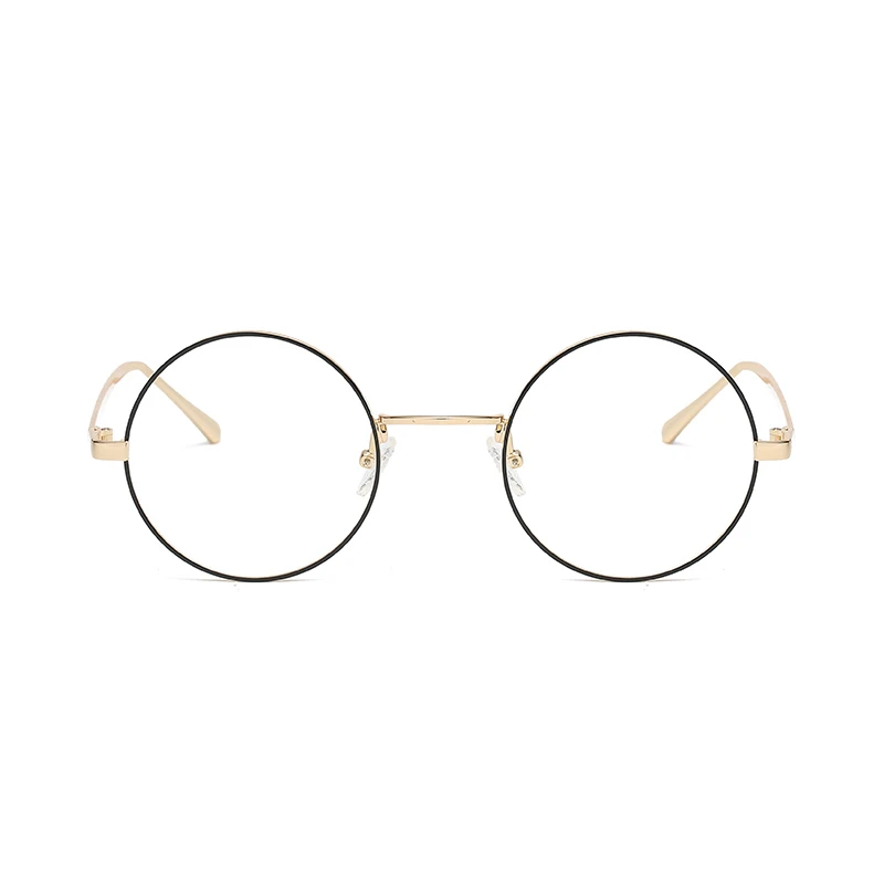 Metal Big Frame Round Prescription Glasses With Astigmatism Anti Blue Light Student Nearsighted Spectacles 0 -0.5 -0.75 To -4 4