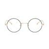 Metal Big Frame Round Prescription Glasses With Astigmatism Anti Blue Light Student Nearsighted Spectacles 0 -0.5 -0.75 To -4 4