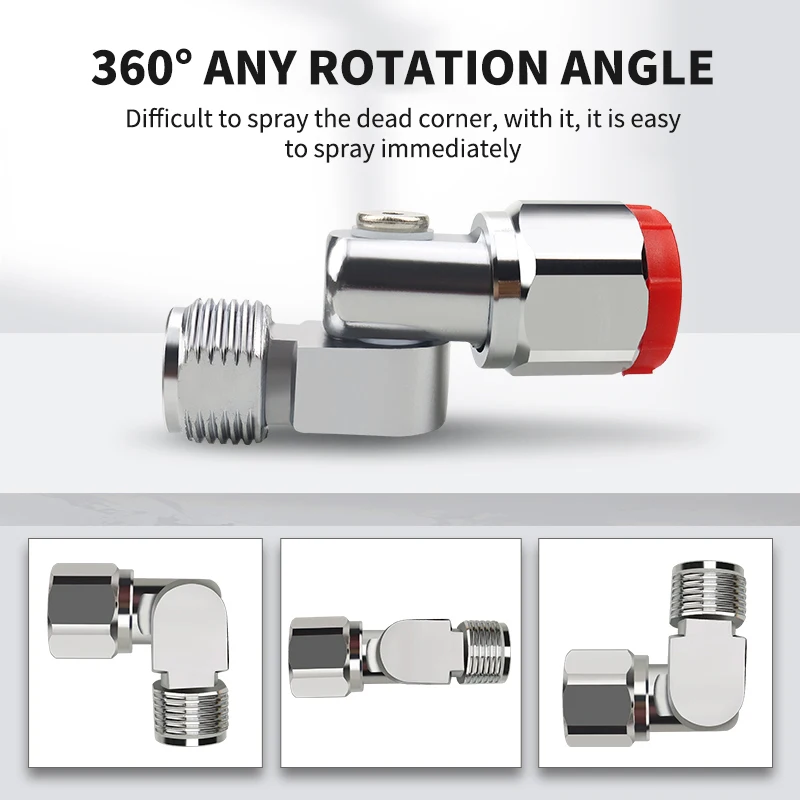 Portátil Airless Pintura Pulverizador Universal Swivel Joint 360 Graus Rotação Alta Pressão Armas - Image 5