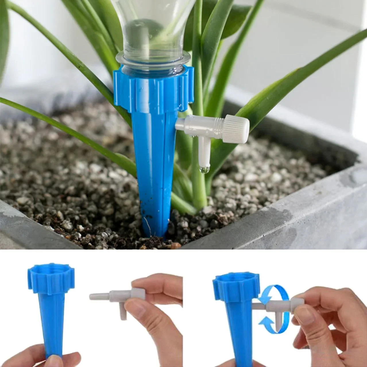 Adjustable Control Water Dripper Self-Watering Kits Automatic Drip Irrigation System Kits Plant Watering Spike Device Greenhouse