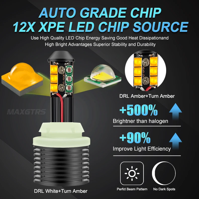 2x BA15S S25 1156 7440 w21w  ÷ 12SMD XBD Ĩ LED ڵ LED ,  ȸ  ȣ DRL   Canbus