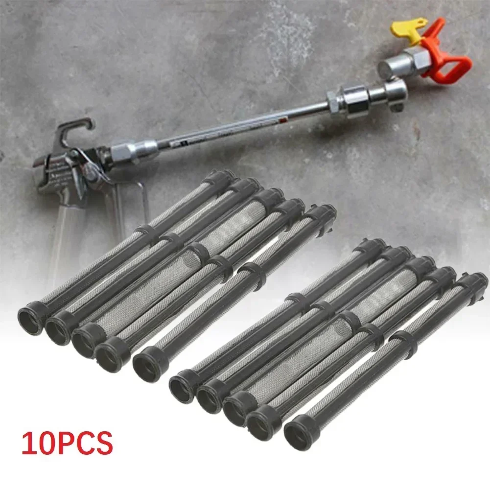 10pcs Black Airless Spray Pump Filter Grid 60 Mesh For 390/395/495/595 Sprayer Air Tools Latex/Enamel Coloring Airbrush Filter