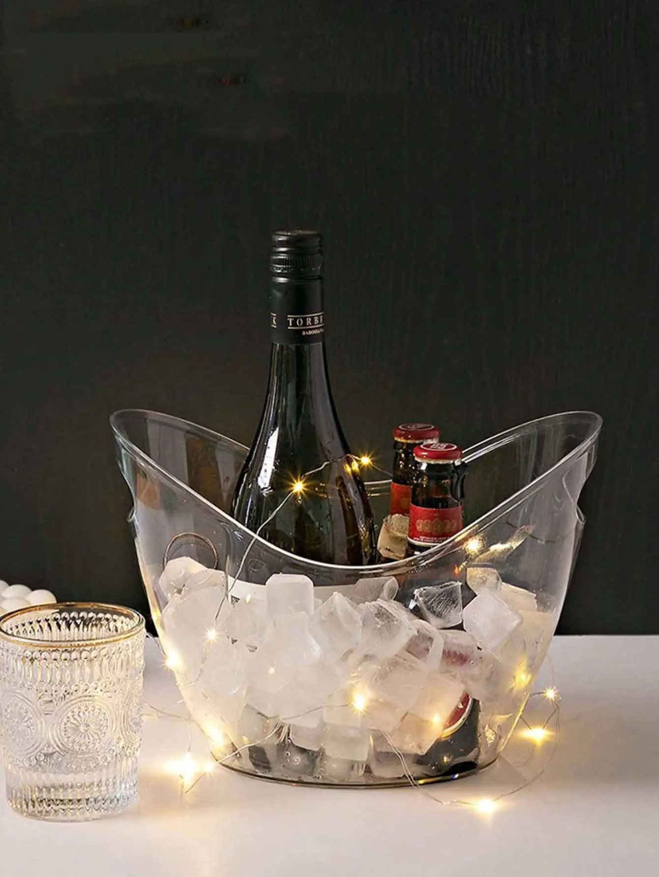 Acrylic ice bucket, beer beverage storage bucket, summer ice bucket
