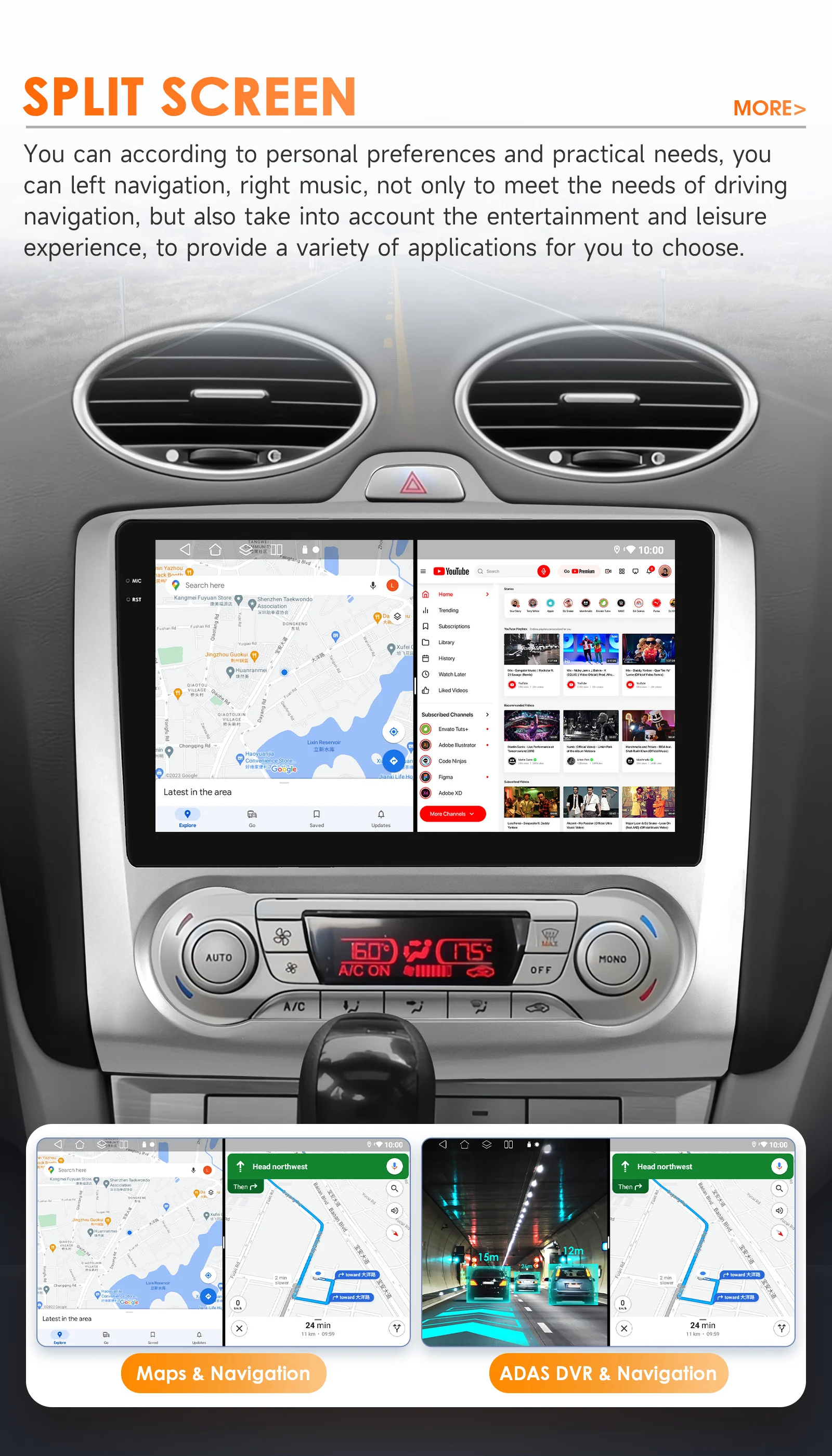 Hizpo Android Auto Auto Radio Für Ford Focus 2 3 Mk2/Mk3 Exi AT 2004-2011 Multimedia Video Player GPS 4G Carplay Stereo Kopf Einheit – Detail 35