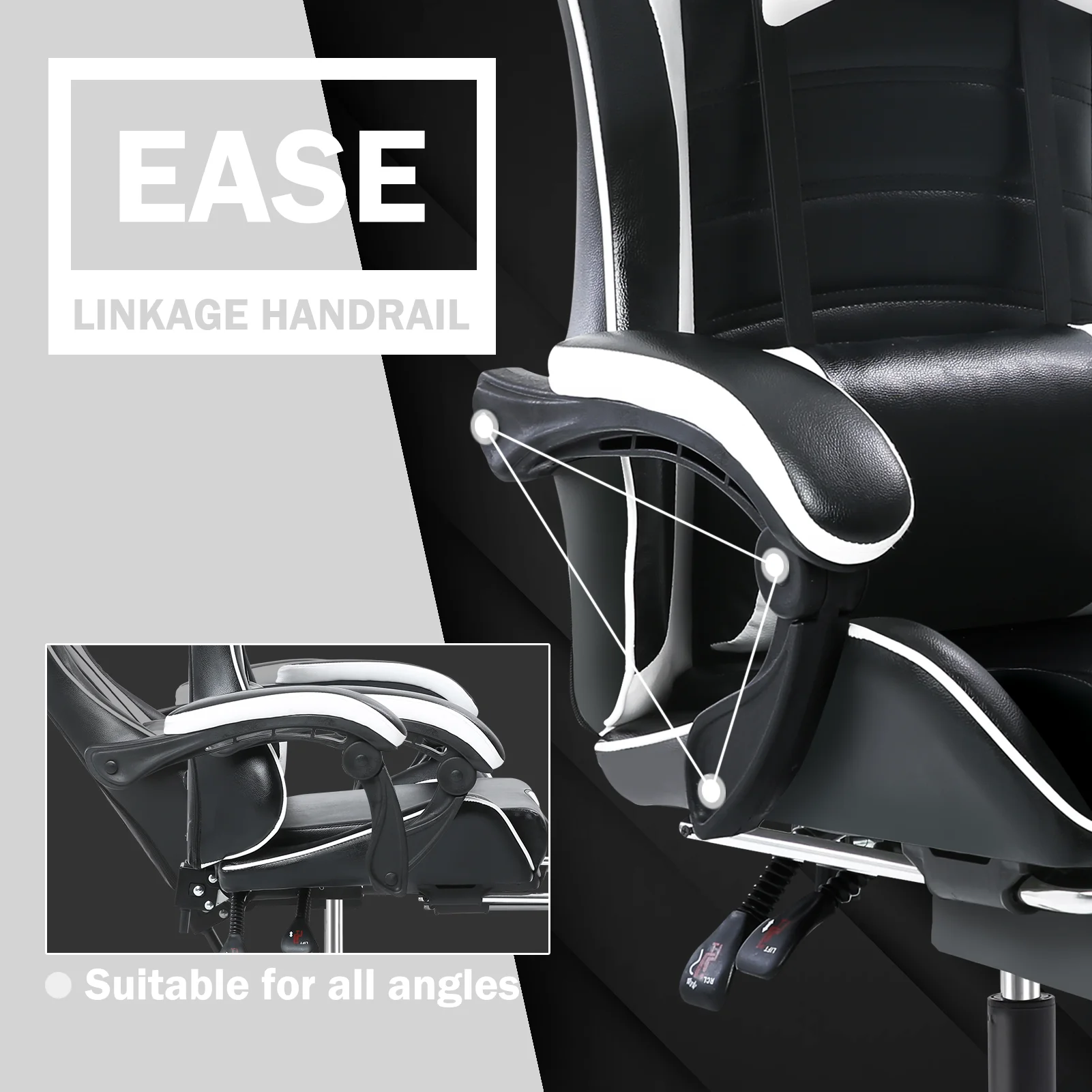 Gaming Chair, Ergonomic Video Game Chair for Adults, Computer Chair with Wheels 2