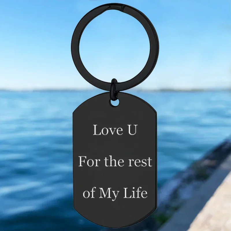 

Hot Husband and wife couple Keychain Pendant love you for the rest of my life Key Chain lover Valentine's Day Birthday Gifts
