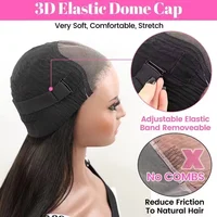 Perruques sans colle Super Double Drawn en cheveux humains, lisses comme des baguettes, vietnamiennes, 13x6, prêtes à porter, 7x5, en cheveux vierges bruts 6