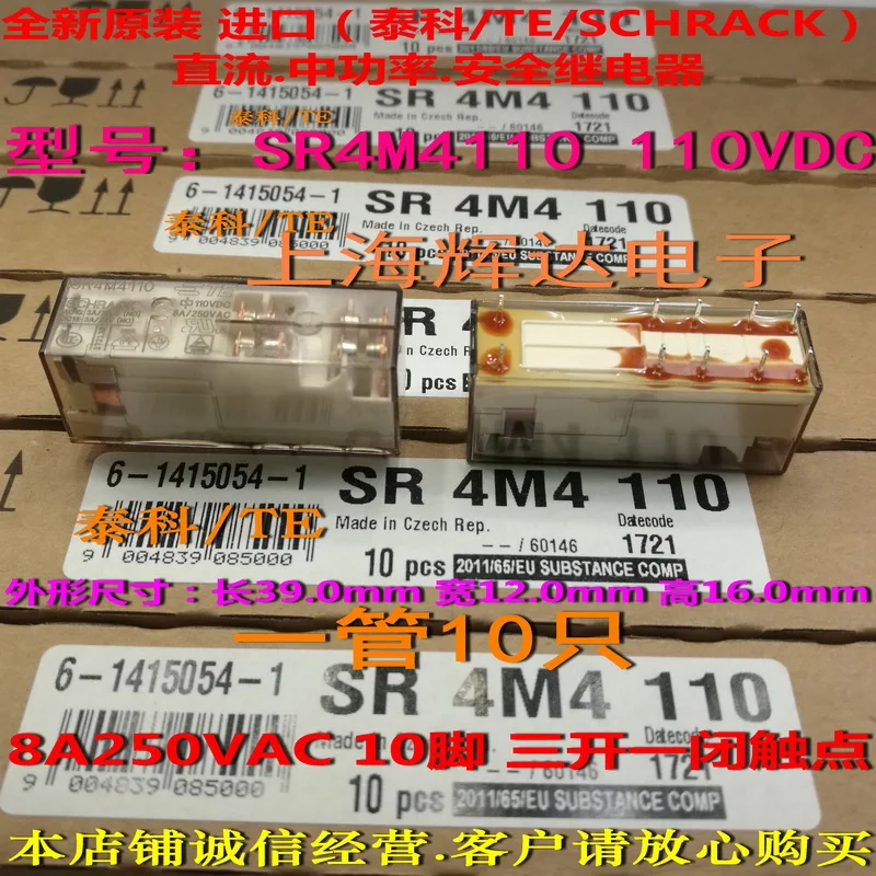 Sr4M4110-110Vdc Te/Tyco Elevator Relè Di Sicurezza Speciale 6-1415054-1