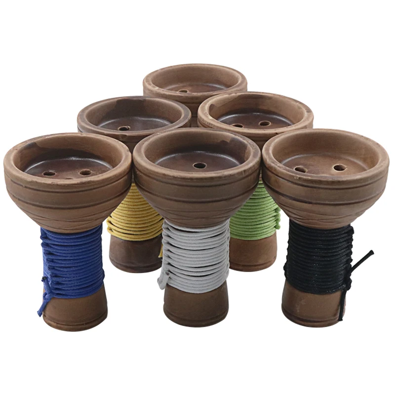 Hookah Accessories Hookah Rope Bowl Ceramic Five Hole Phunnel Shisha Head Tobacco Bowl Chicha Narguile Water Pipe Cachimba Smoking Accessories
