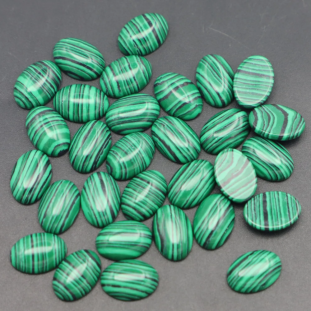 10X14Mm Pietra Naturale Forma Ovale Cabochon Bead Malachite Per Gioielli Che Fanno Materiale E Vestiti 50 Pezzi Vendite Con Spedizione Gratuita