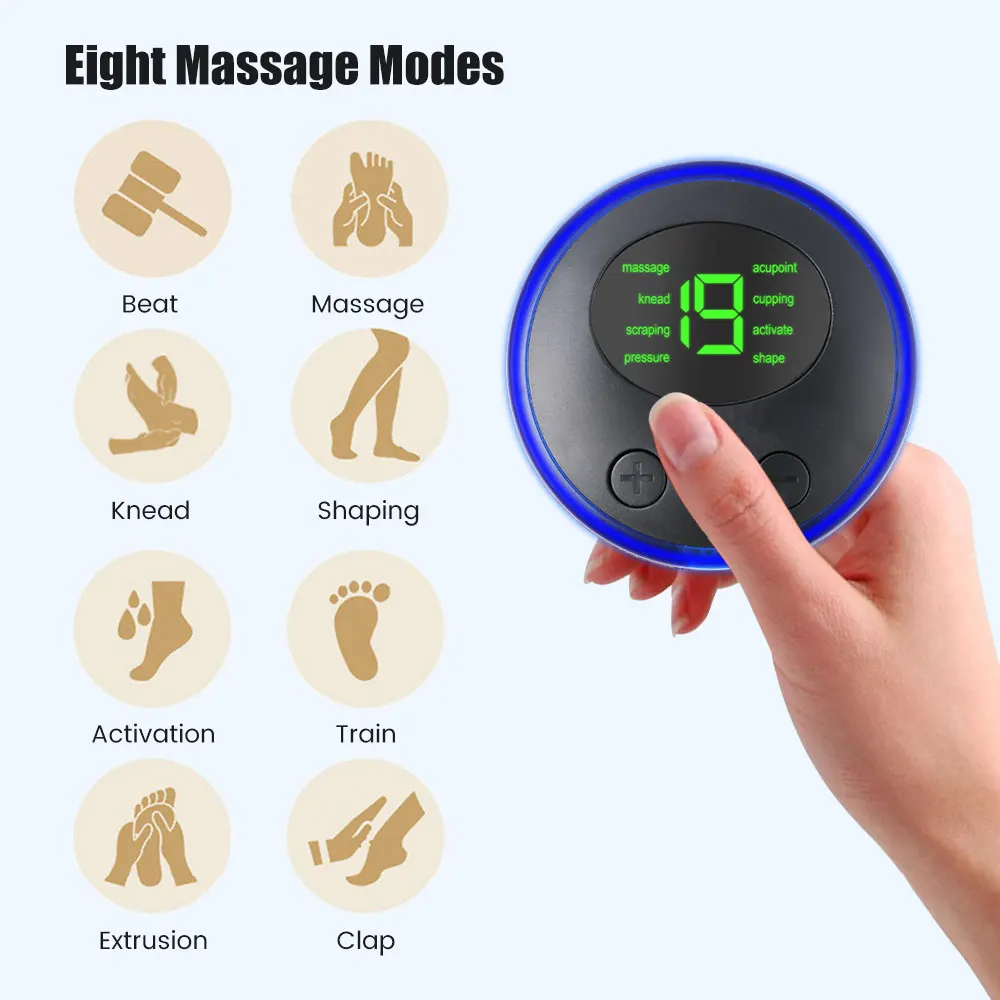 Portable Electric 8 Modes EMS Mini Neck Massager Shoulder Cervical Massage Muscle Stimulator Pain Relief Neck Back Relaxation - immagine 3