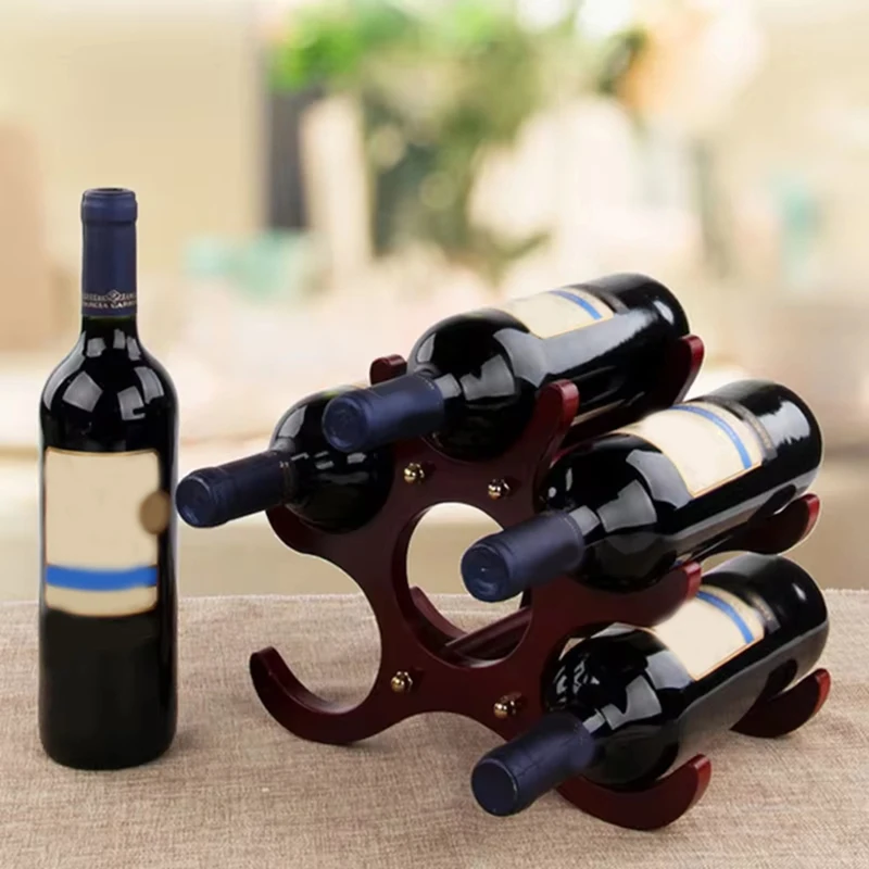 A30R-Wooden Wine Rack Wine Holders Kitchen Assembled Display Stand Organizer Bar Storage Tool Bar Bottle Display Rack