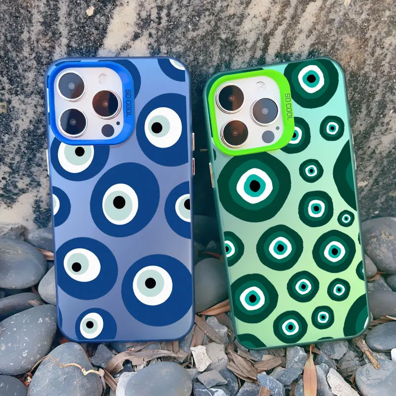 Gorgeous Eyes Blue Evil Eye Print Shockproof Laser Phone Case
