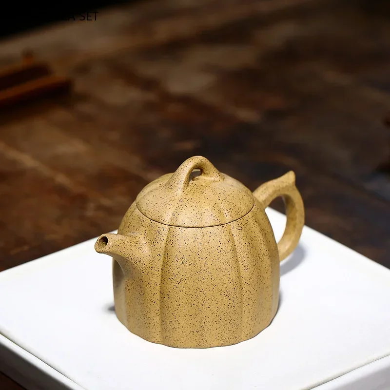 250ML Premium Yixing Creative Handmade Mineral Sesame Segments Mud Filtration Purple Clay Teapot Zisha Tea Set Gift