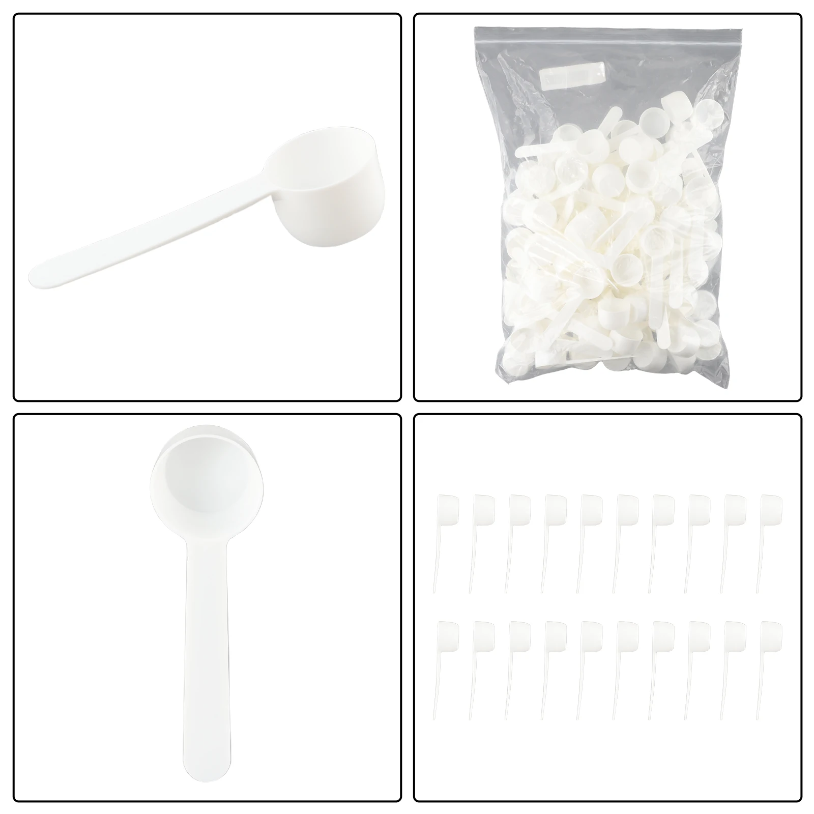 50/100pcs 5g Reusable Food Grade Spoon For Milk Powder Coffee Powder Seasoning PP Material Spoon Kitchen Tools kitchen measuring spoons measuring spoon set