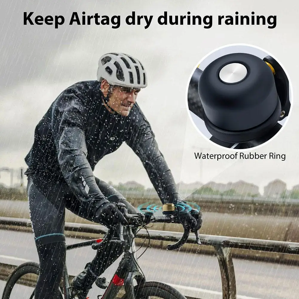 Metal Bicycle bell For Airtag Case Aluminum Alloy Waterproof Bike Mount GPS Tracker Anti-lost Holder For Apple AirTag Bike Acces