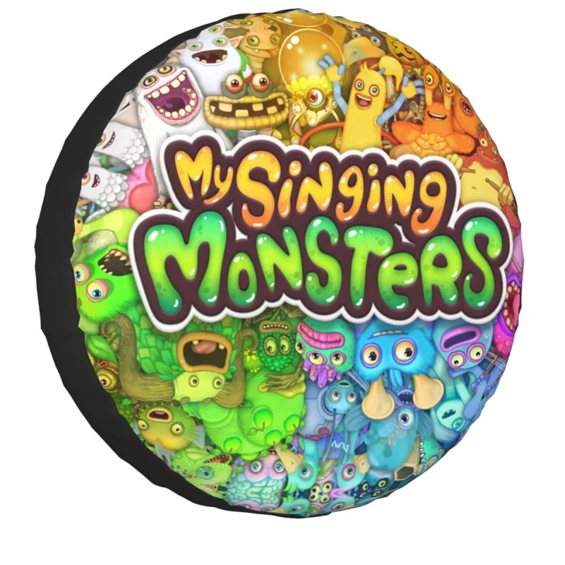 

Чехол для запасных шин My Sing Monsters, чехол для телефона, чехол для защиты от атмосферных воздействий, Пыленепроницаемый Чехол для колеса для Mitsubishi Pajero