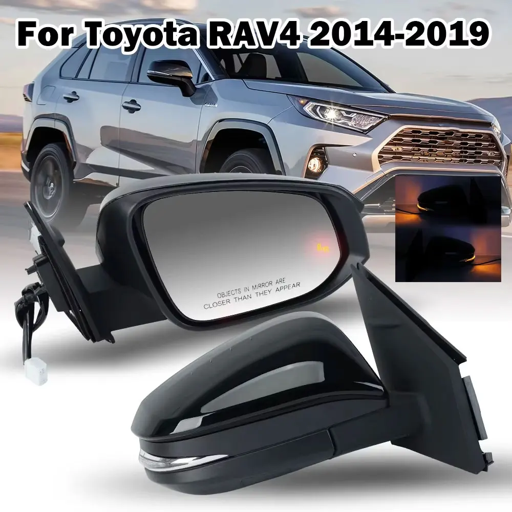 車のバックミラーサイドミラートヨタ RAV4 2013 2014 2015 2016 2017 2018 米国バージョン加熱されたウインカー 8  ピンアクセサリー - AliExpress 34 リアビューミラーカバー RAV4用 2009 2010 2011 2012 2013 車用バックミラーカバー サイドミラーハウジング
