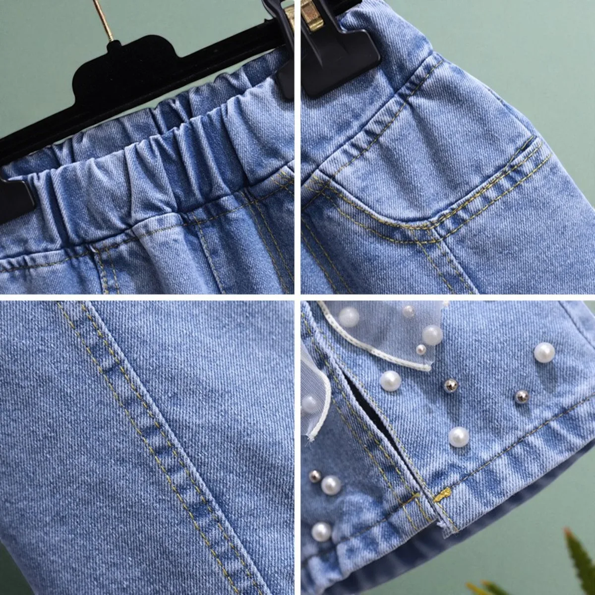 السراويل للفتيات الجينز المراهقين ملابس الأطفال فراشة طباعة السراويل ربيع الخريف الطفل الاطفال الملابس الجينز 6 8 10 12 14 Y