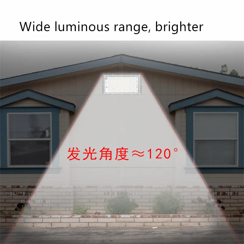 야외 방수 태양광 투광 램프, 정원 거리 풍경 스포트라이트, 벽 조명, 50 W, 100 W, 200W, 30 
