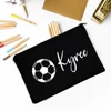 Personalised Football Pencil Bag Custom Name Pencil Case School Stationery Supplies Storage Bags Christmas Birthday Gift for Kid 4