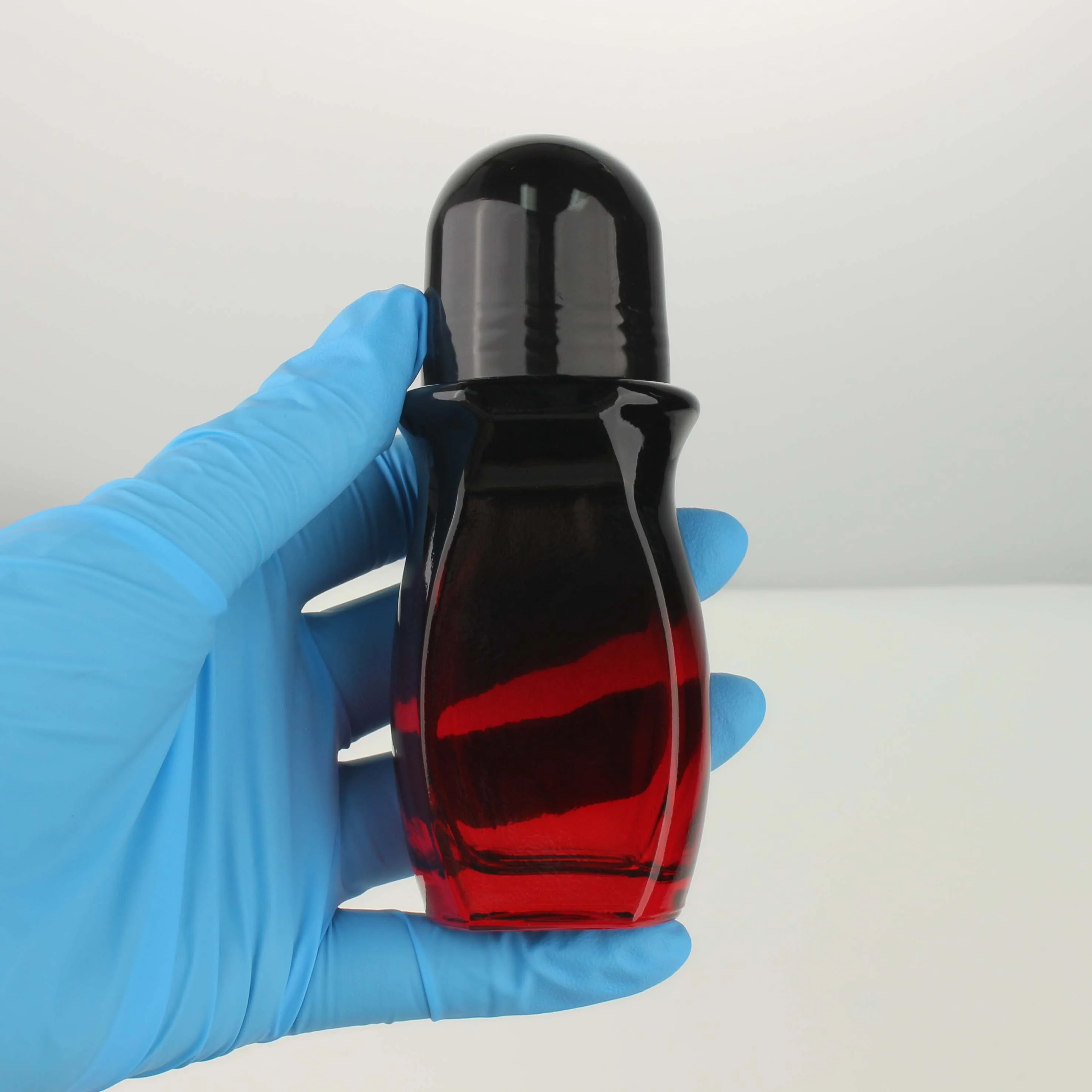 5 flaconi vuoti da 50 ml (1,67 oz) in vetro sfumato rosso con applicatore a rullo per deodorante, contenitori ricaricabili e flaconi roll-on fai da te._voghion.com