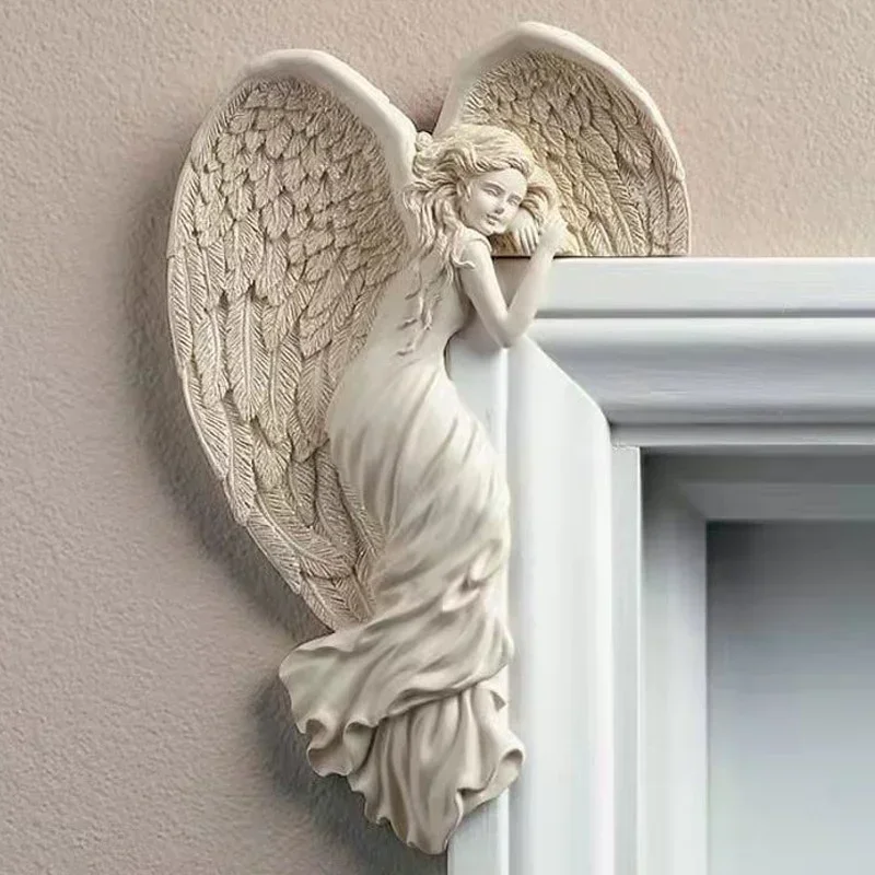New Angel Wings Resin Craft Door Frame Ornaments Angel Wings Goddess Garden Door Decoration Home Decoration Left and Right Wings