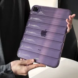 Transparent Soft Tablet Cover Case for iPad - Enhanced Protection and Sleek Design (PURPLE)