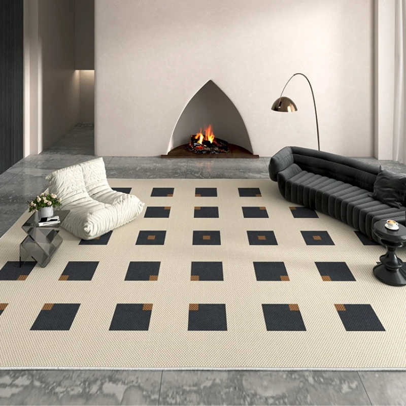 Black White Minimalist Living Room Large Area Carpets Abstract Lines Bedroom Carpet Striped Design Rug Geometric Pattern Rugs IG - Image 3