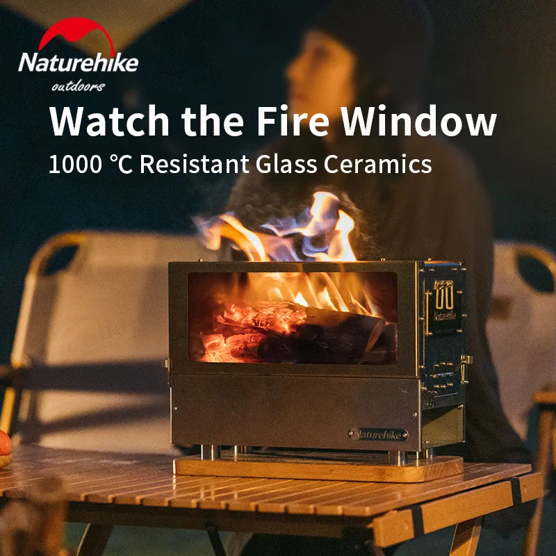 Camping Firewood Stove Heating Stove 1.8m Chimney Desktop Winter Outdoor Tent Multi-Function Oven Cooking BBQ Furnace