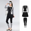 Sun Protection Swimwear Women Long-sleeve 3-piece Surfing Suit Sports Surfing Wetsuit Diving Dress for Muslim