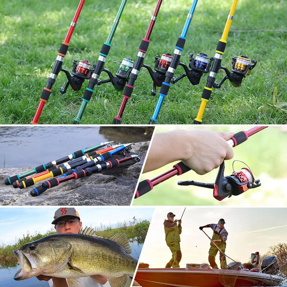 1.8m-3.6m Telescopic Fishing Rod Set With Hooks Fishing Lures Carbon Fiber  Fishing Tackle For Freshwater Saltwater Dropship - AliExpress