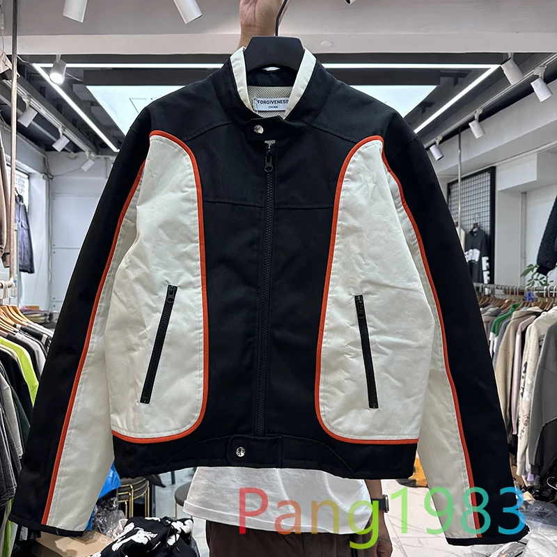 

Мотоциклетная бейсбольная куртка в стиле ретро, свободная облегающая куртка для мужчин и женщин, утепленная двухслойная внутренняя сетчатая куртка, пальто