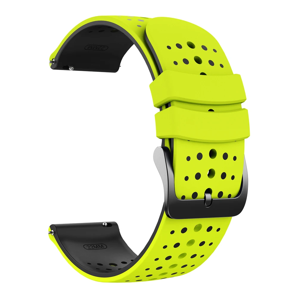 Silicone Sport Wristband Accessory for Smartwatches - 22mm Strap