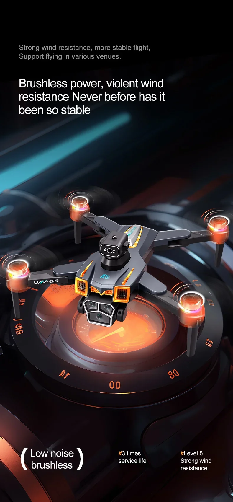 Genuine Drone A19 Pro 8K Professional HD Dual Camera Photography Brushless Foldable Quadcopter 5G GPS RC Distance Drones Toys
