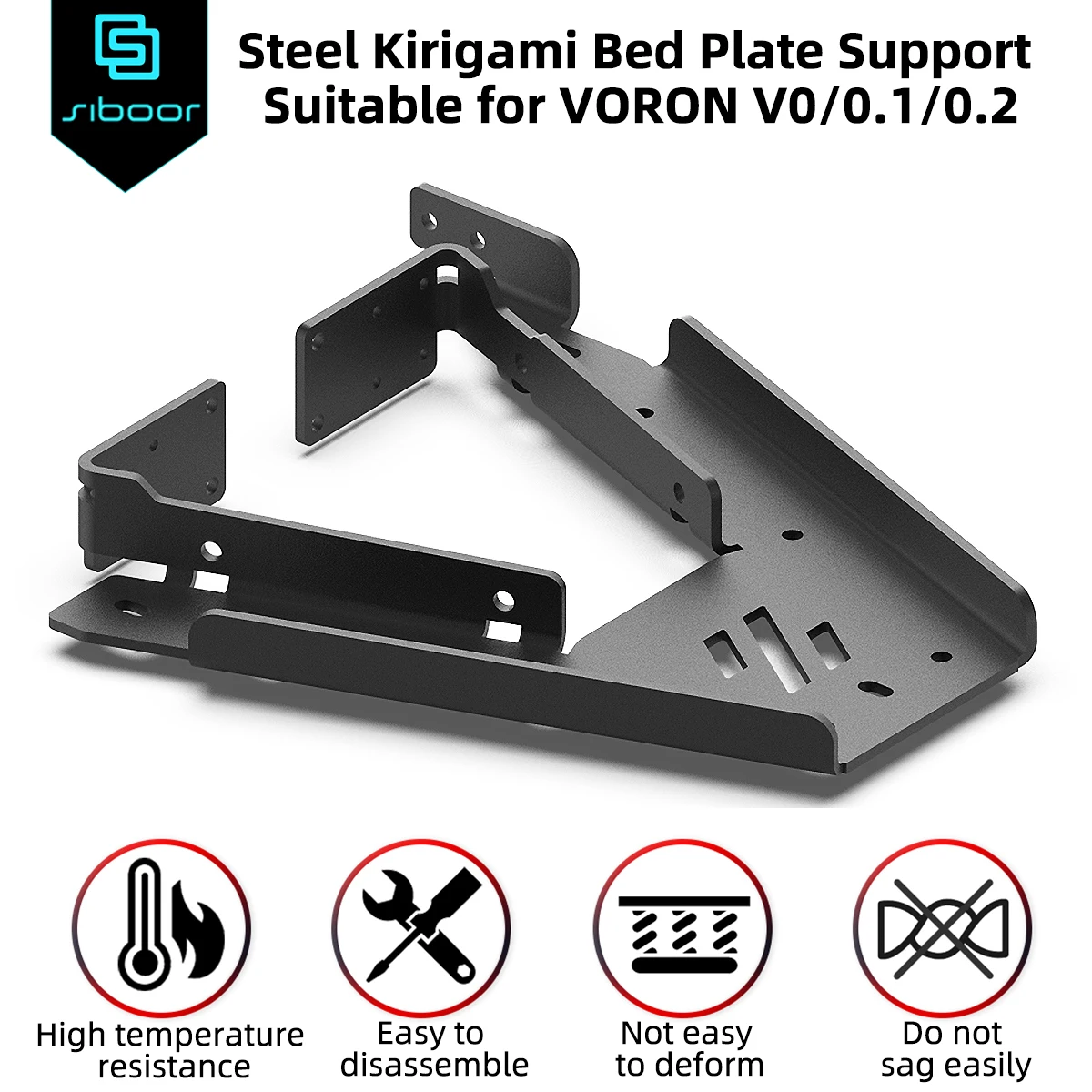 Aço Kirigami Suporte de Placa de Cama Impressora 3d Kits de Atualização Voron 0.2 v0 V0.1 V0.2