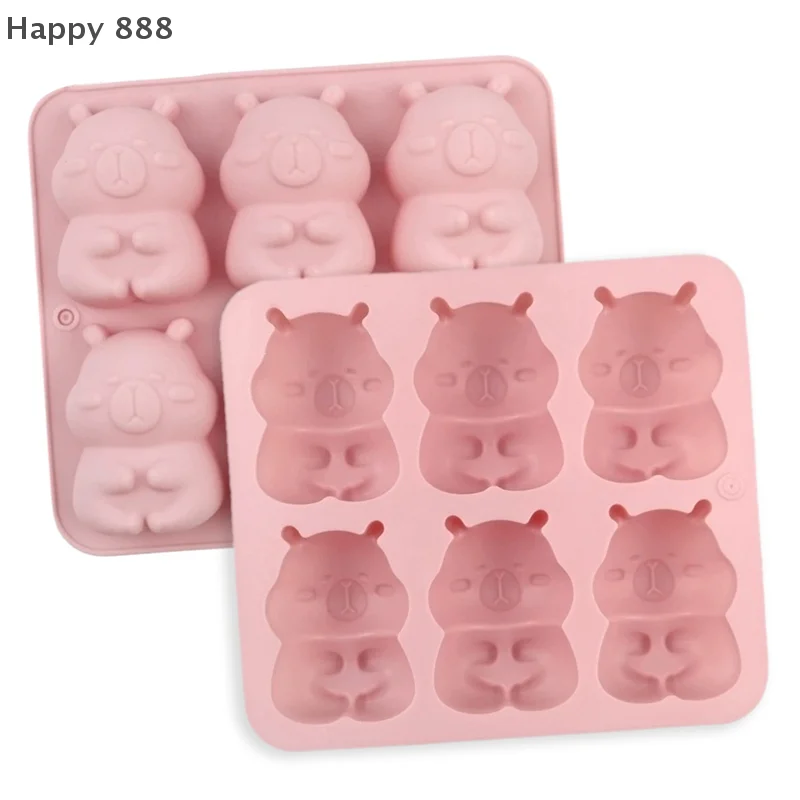 Bandeja de gelo de silicone Kapibara – Molde DIY para chocolate, doces e biscoitos para assar e dar