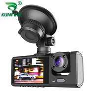 Cam Car DVR HD 1080P Dash Camera 3 Lens 2.0 inch IPS Video Recorder Cycle Dashcam Mirror Driving Recorder Night Vision