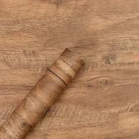 วอลเปเปอร์ติดผนัง PVC กันน้ำแบบม้วน สำหรับเฟอร์นิเจอร์ ตู้เสื้อผ้า ฟิล์มไวนิลตกแต่งลายไม้ สติ๊กเกอร์สำหรับตกแต่งบ้าน 1