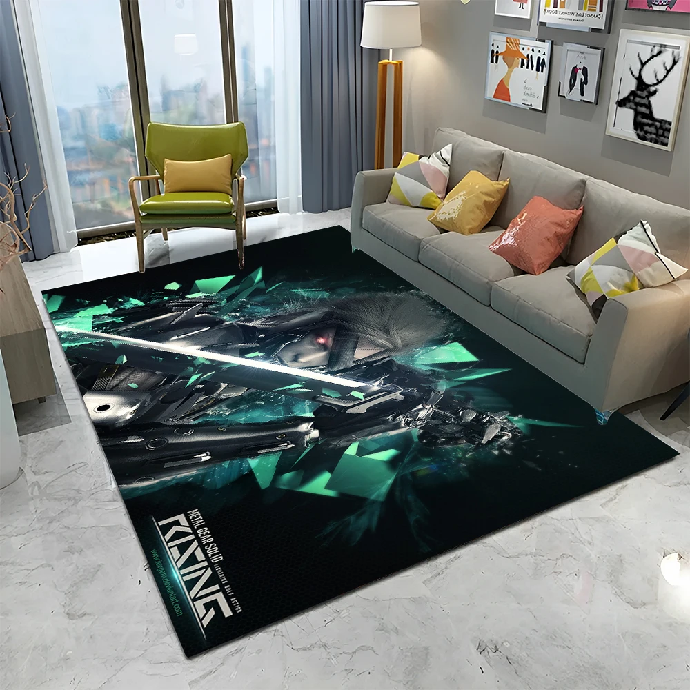 Metal Gear Solid Game Gamer Cartoon Carpet Rug for Home Living Room Bedroom Sofa Doormat Decor,kids Area Rug Non-slip Floor Mat