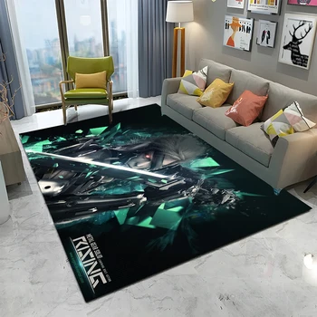 Metal Gear Solid Game Gamer Cartoon Carpet Rug for Home Living Room Bedroom Sofa Doormat Decor,kids Area Rug Non-slip Floor Mat