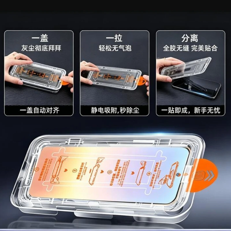 Easy Installation Tempered Glass Screen Protector with Protective Film