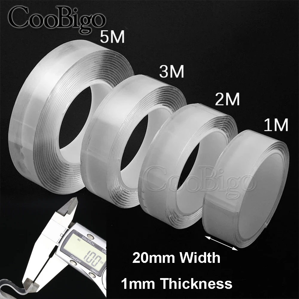 Double Sided Adhesive Tape Nano 1/2/3/5M 20mm waterproof tape double sided tape waterproof sealing tape sealing tape double sided adhesive tape adhesive tape