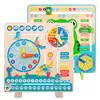 Children Dinosaur Wooden Calendar Clock Educational Toys Montessori Educational Learning Time Weather Week Cognitive Parish Toys 1