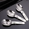 WORTHBUY Outdoor Portable Folding Spoon 304 Stainless Steel Soup Spoon Picnic Two-Fold Ice Cream Coffee Scoop Kitchen Tableware 1